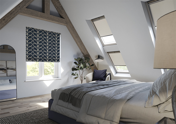 Orla Kiely Jumbo Linear Stem, Whale - Roman Blind - Image 6